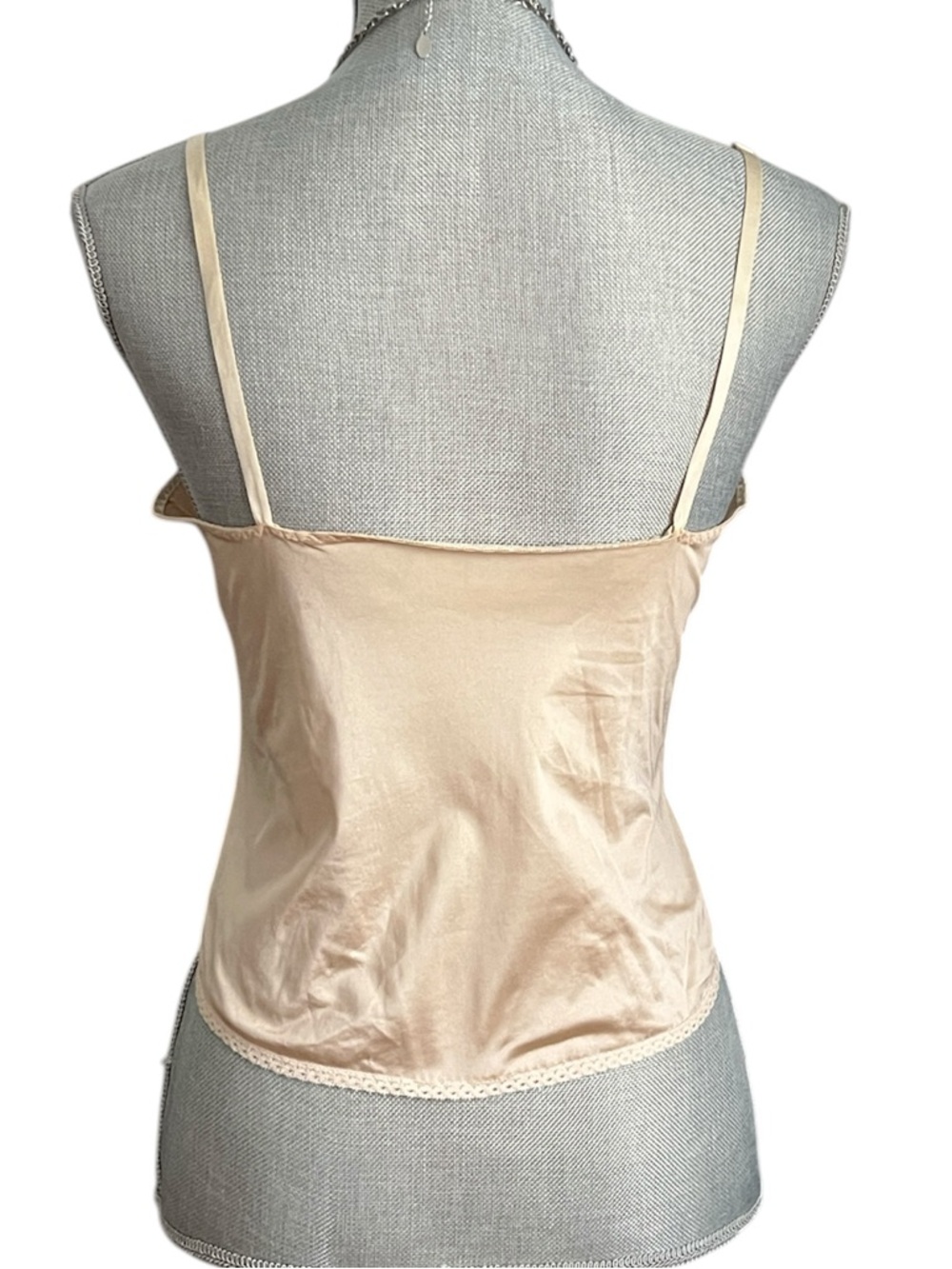 Vintage Maidenform Lace Chantilly Champagne Color Cami - Picture 11 of 12